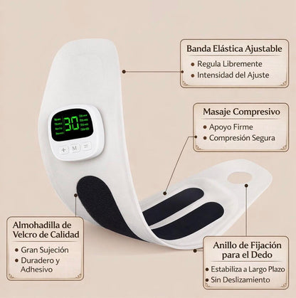 Handstim Pro-Masajeador eléctrico portatil con calor, ergonomico con 8 modos y 30 niveles