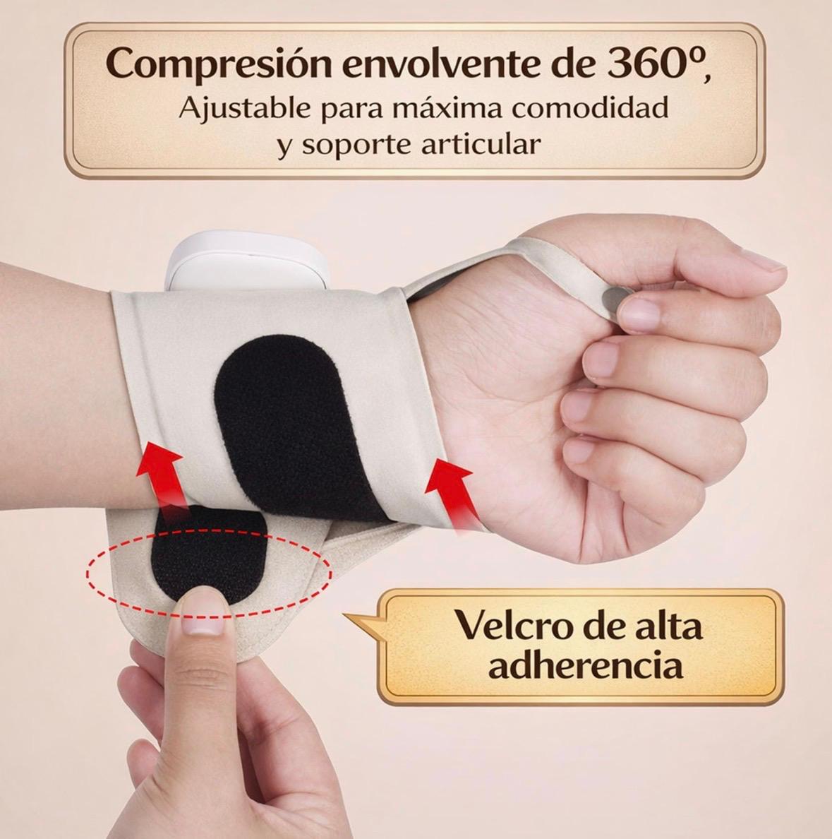 Handstim Pro-Masajeador eléctrico portatil con calor, ergonomico con 8 modos y 30 niveles